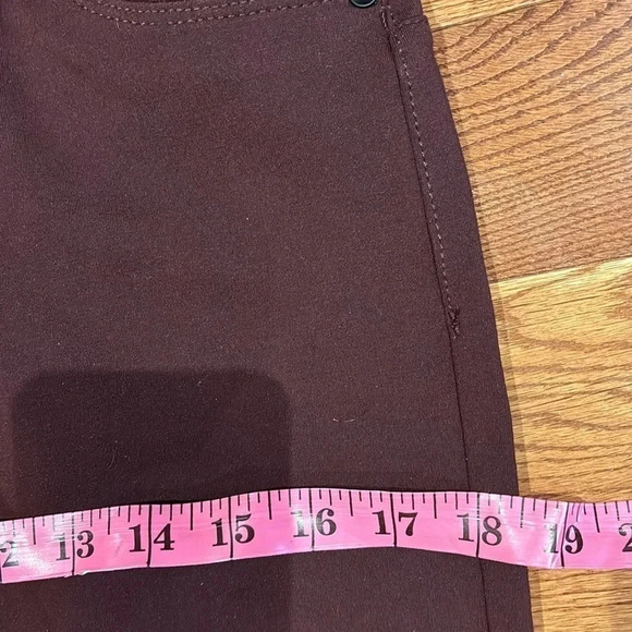SUKO  Jeans burgundy Midi Denim Pencil Skirt size 8 - Picture 7 of 12